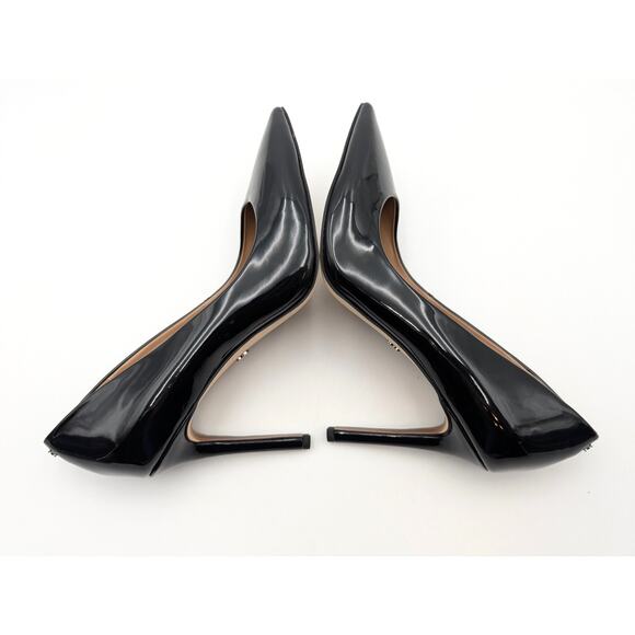Sam Edelman Hazel Pointed Toe Patent Leather Heel Pumps Black Size US9M EU40 - Picture 6 of 9